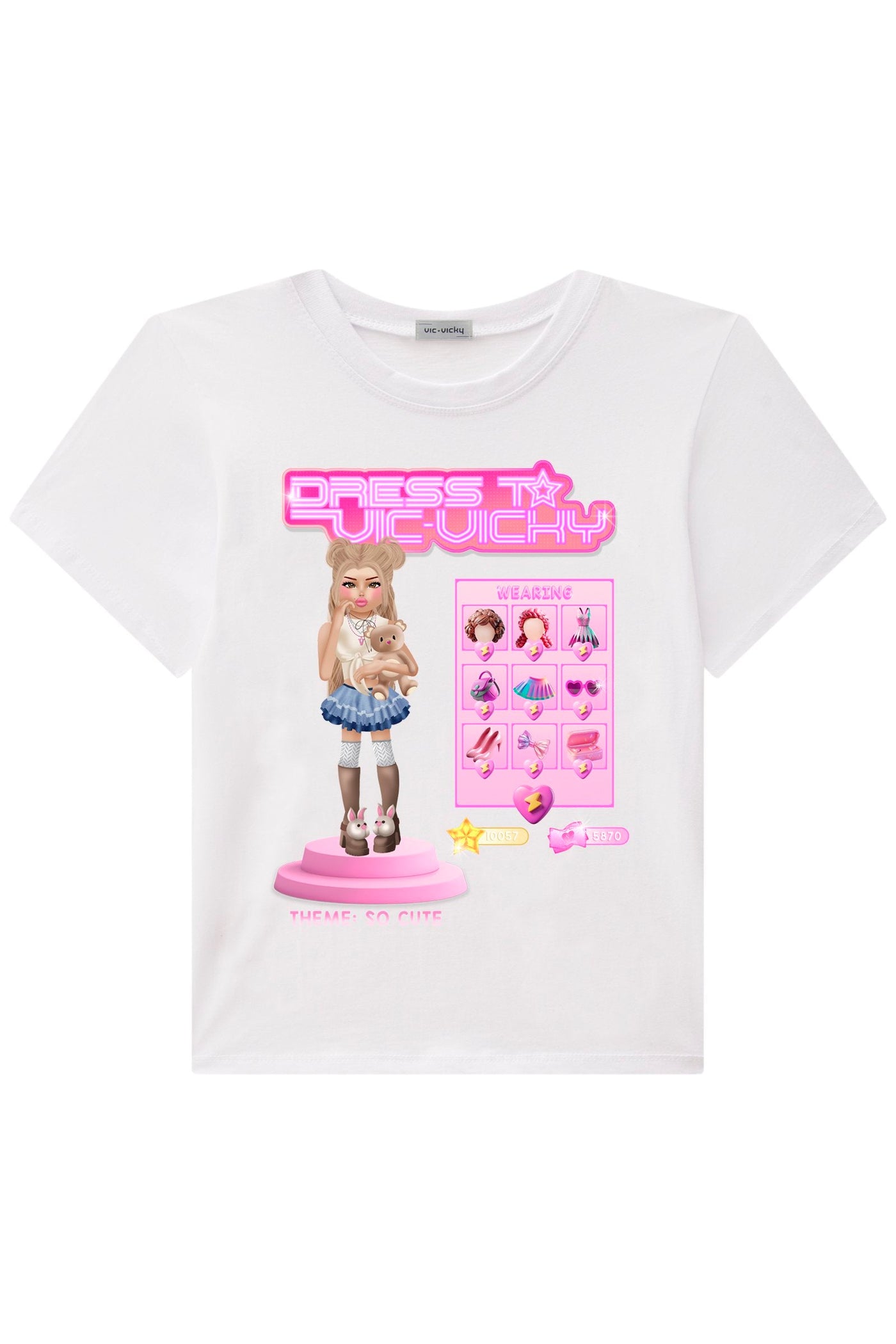 Camiseta Comfy em Meia Malha 90358 Vic&Vicky Teen Menina