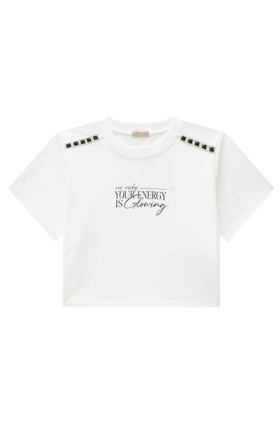 Camiseta Cropped em Meia Malha 82822 Vic&Vicky Teen Menina