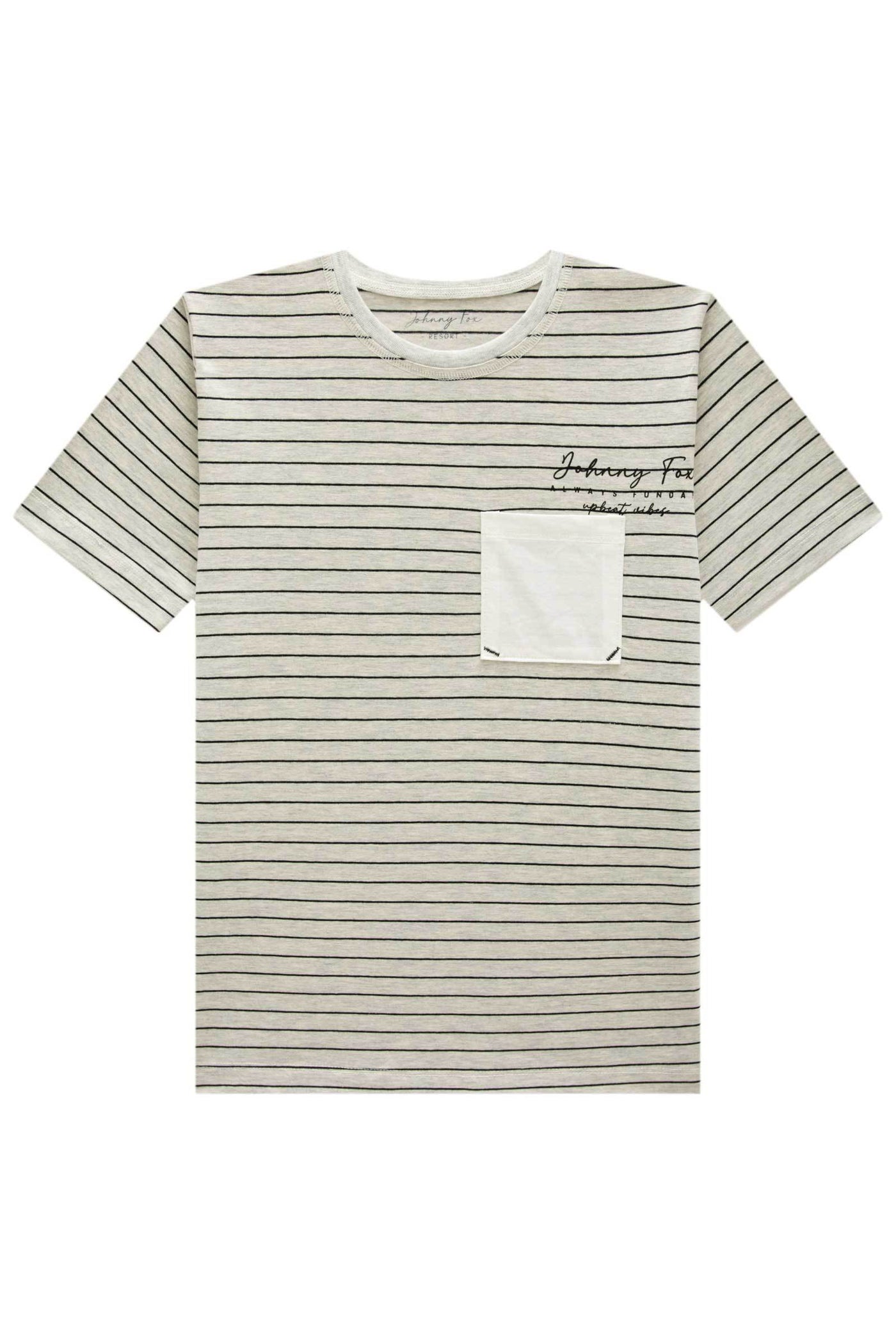 Camiseta em Cotton Listrado Fio Tinto 83508 Johnny Fox Teen Menino