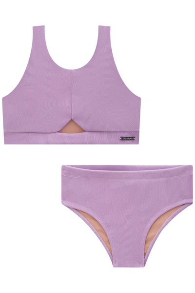 Conjunto de Biquini Tradicional em Malha Textura Canelada 84360 Vic&Vicky Teen Menina