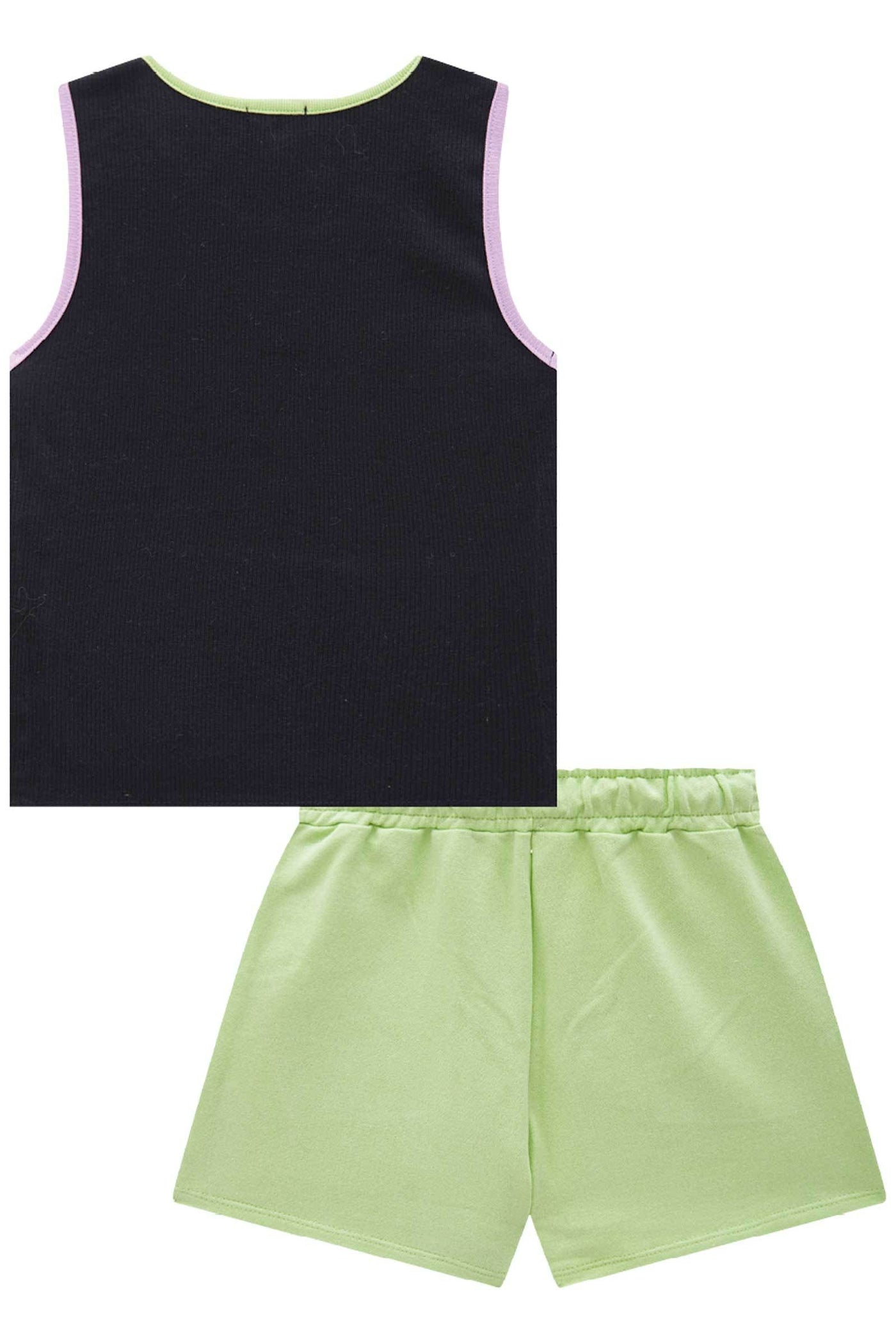 Conjunto de Blusa em Canelado Liz e Shorts em Moletom 84876 Vic&Vicky Teen Menina