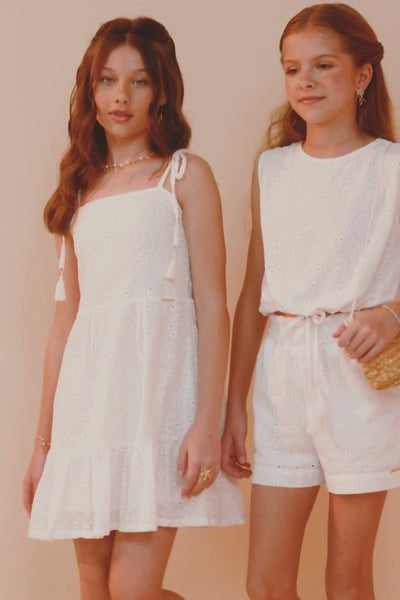 Vestido Midi em Linho Santorine 84811 Lilimoon Teen Menina