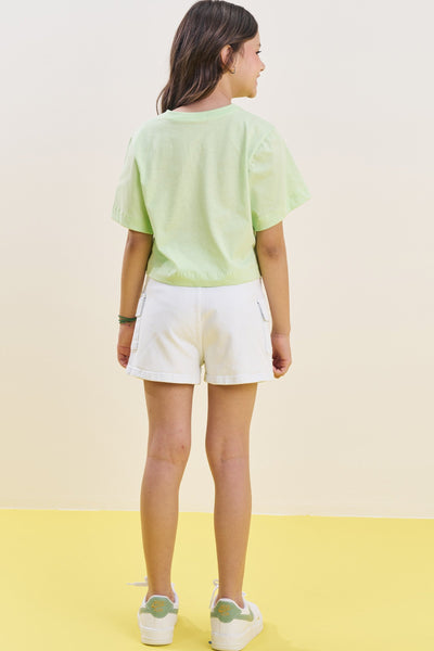 Shorts em Sarja com Elastano 82902 Vic&Vicky Teen Menina