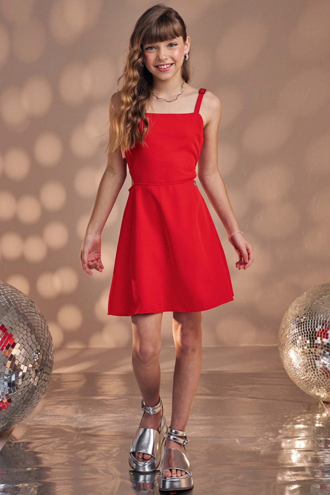 Vestido em Alfaiataria Twill 83212 Vic&Vicky Teen Menina